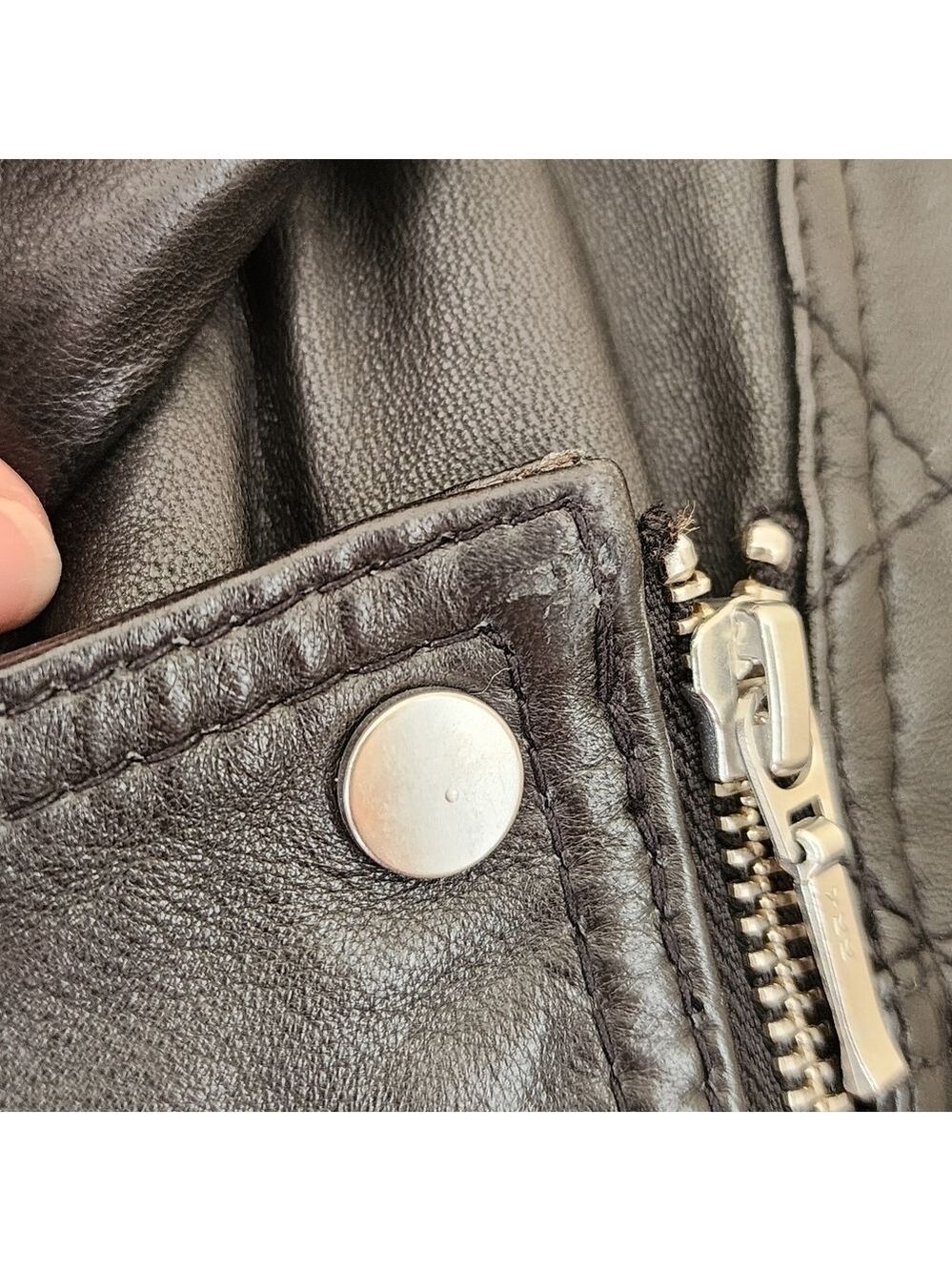 Danier Black Leather Biker Jacket #1814 - Picture 15 of 15